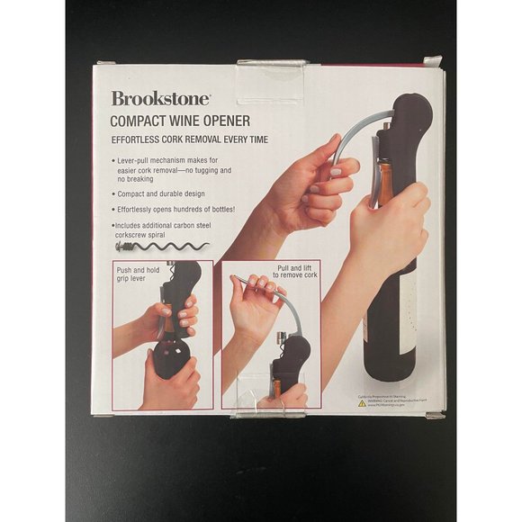 NIB- Brookstone Compact Wine Opener - Picture 2 of 2